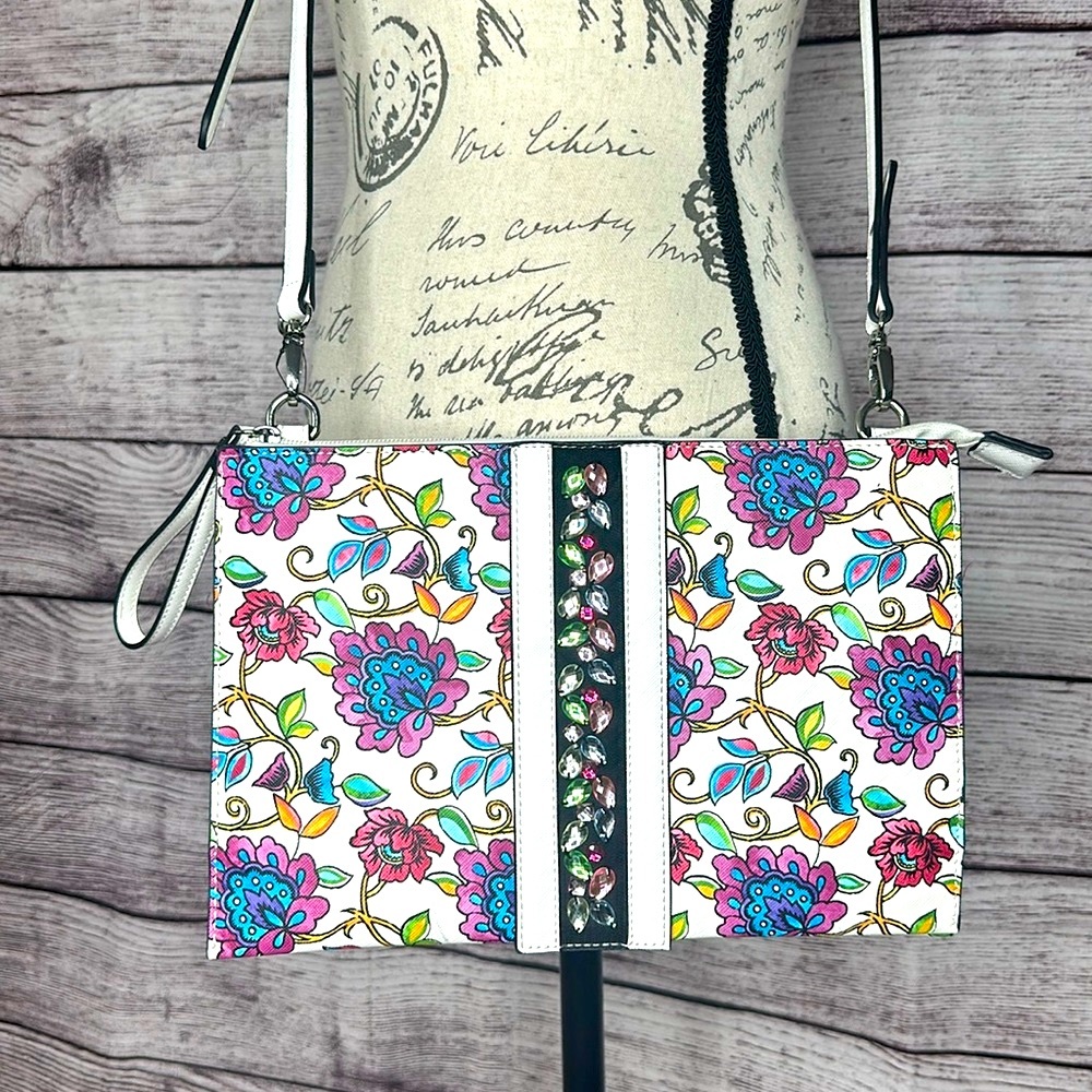 Nanette Lepore Floral Crossbody EUC